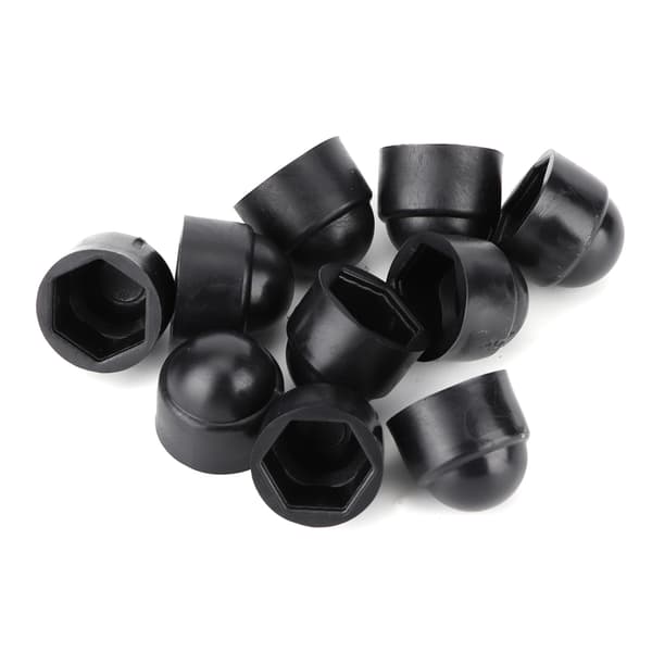 10 stk. 15mm/0.59in M8 Plast Sekskantskruer Muttere Hode Deksel Tilbehør