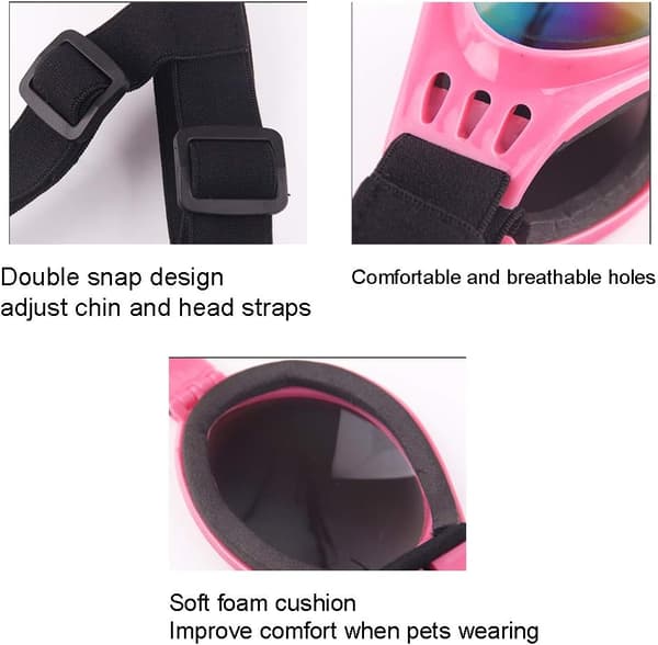 Stilige hundeglass vanntette vindtette UV-beskyttelse S