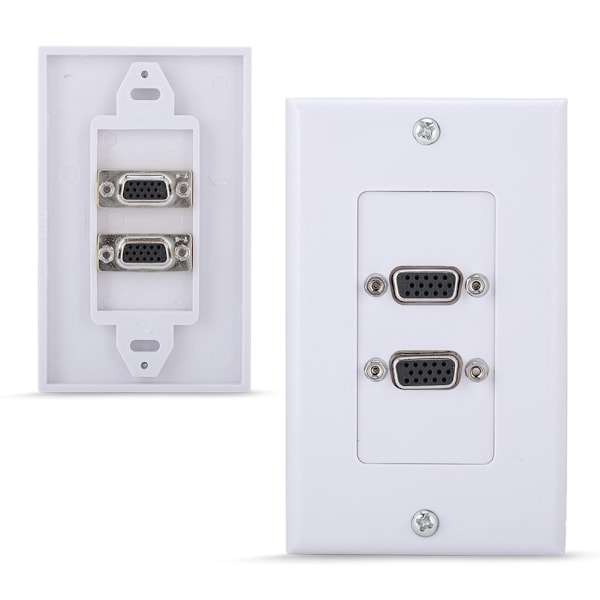 US 2-PORT VGA-pistorasiaseinäkiinnikepaneeli