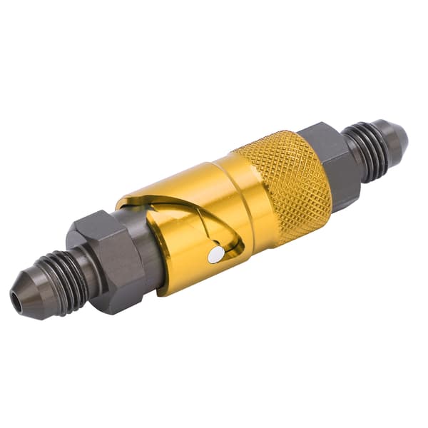 Bromsledning Snabbkoppling Adapter Aluminiumlegering Montering för Oljebränslevätskeslang Gul