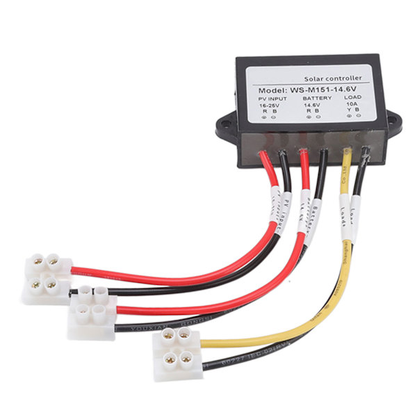 MPPT solcellelader 150W 10A fotosensitiv nattlastutgang solcellepanelkontroller for gatelys 14,6V