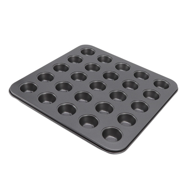 Nonstick Mini Cupcake Muffinforme i kulstofstål til køkkenbagning af kager og brød 25 gitter