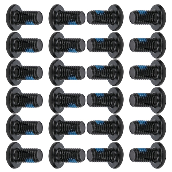 24st ZTTO cykelskivbromsskruvar T25 färgglada bultar M5x10mm/0.4in stål slitstyrka Svart