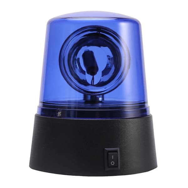 tommer natklub scene effekt strobe lys batteridrevet 360 grader roterende Blå Blue 1PC