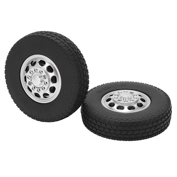 2 stk. RC Bil Gummidæk Aluminium Legering Fornav med Gummidæk til Tamiya 1/14 Traktor Lastbil Forhjul