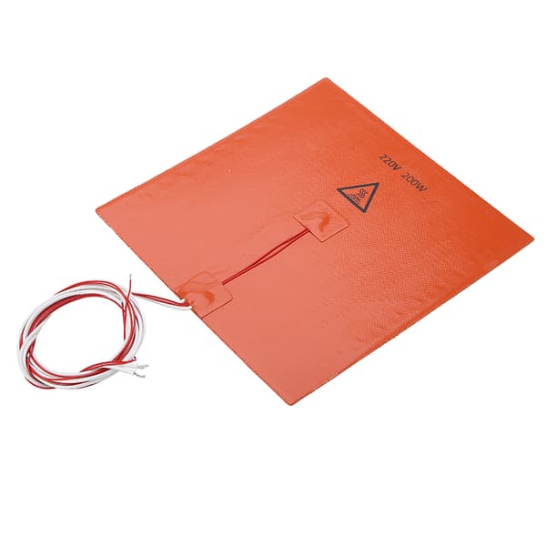 3D Printer Tilbehør Silikone Varm Opvarmet Seng Varmeplade (220V 200W 200*200mm)
