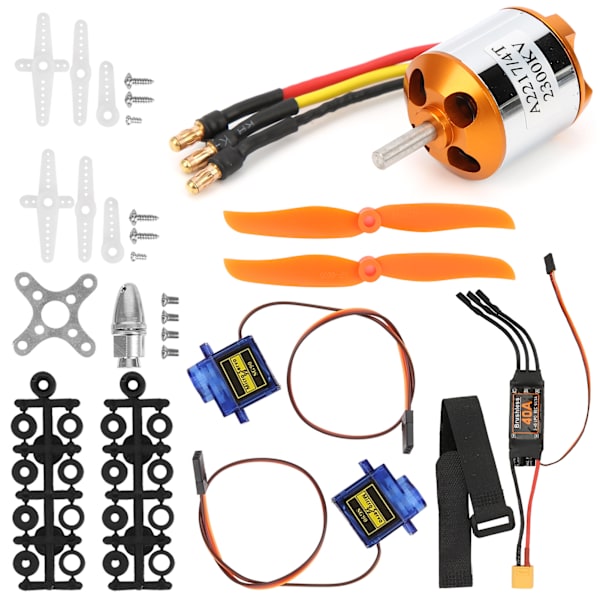 RC-kaukosäädin Lentokone 2217 KV2300 Moottori 6035 Potkuri Servo 40A XT60 ESC Set