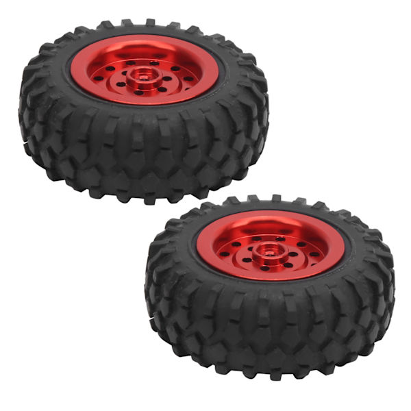 55 mm/2,2 tum RC lastbilsdäck med skruv Aluminiumlegering Gummi Antisladd för WPL D12 1/10(Röd R)