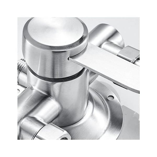 Blander i rustfrit stål 304, bruserarmatur med varmtvandsregulator