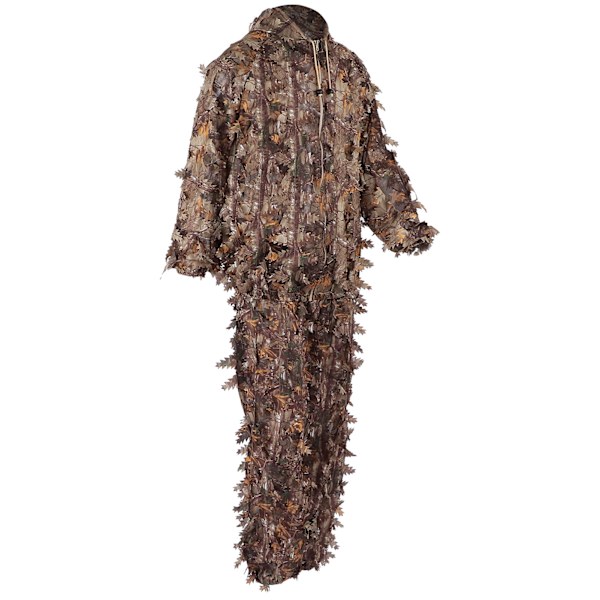 Brown Wild Camouflage Ghillie Suit 3D Leaf Jakker og bukser Sæt Tøj til jagt