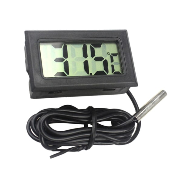 Digitalt display termometer sort ABS nøjagtig anti-stød elektronisk vandtemperaturmåler