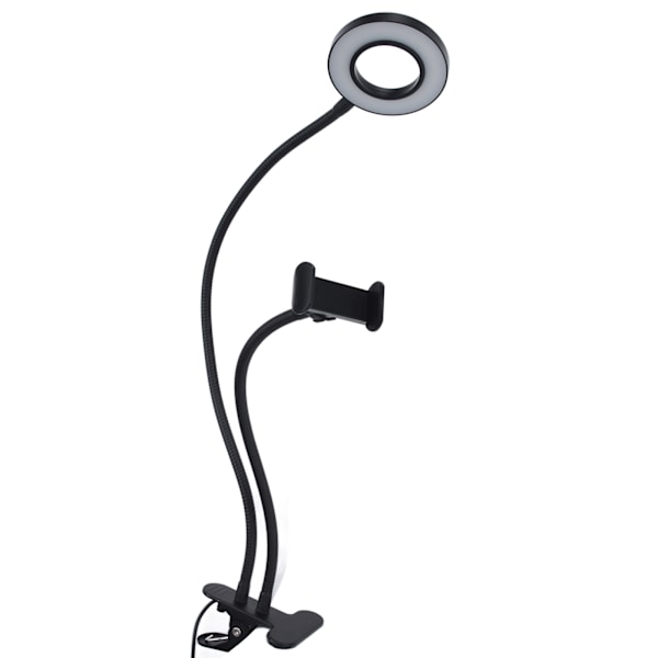 Mobiltelefon Live Lighting 3 Farve Justerbar Vinkel Lys Multifunktion USB Strømforsyning Selfie Ringe Lys