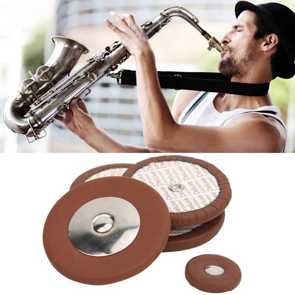 25 stk Multi Size Sax Leather Pads Erstatningssett for Tenorsaxofon