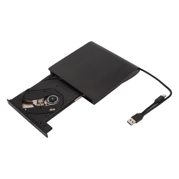 Ekstern DVD-drev USB 3.0-interface Høj transmissionshastighed Plug and Play DVD-læser til bærbar pc sort
