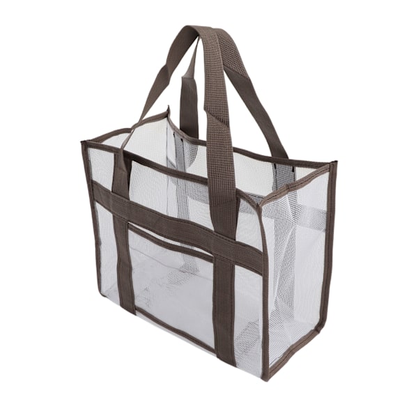 Bærbar Mesh Oxford Stoff Bag Stor Kapasitet Barn Shell Holding Bag for Utendørs Strand Basseng M