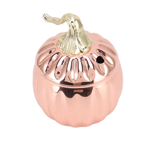 Pumpasformad vinglas i rostfritt stål, roséguld, enkel och praktisk mugg med lock för hem och bar
