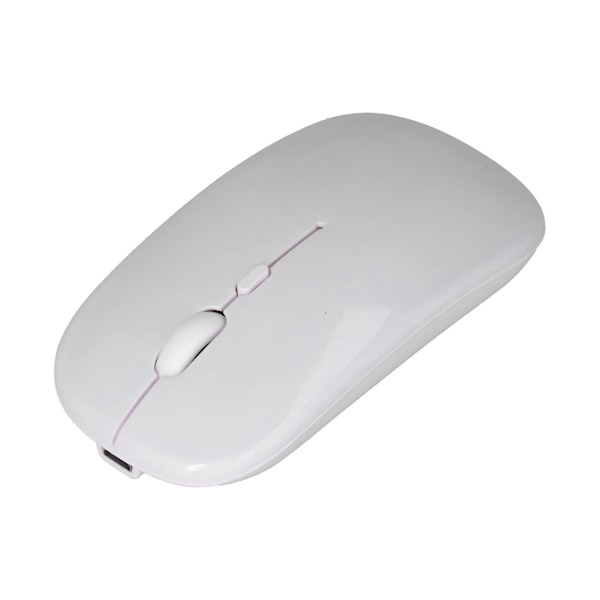 Trådløs Mus Genopladelig DualMode 2.4G Ergonomisk Lydløs Optisk Computer Tilbehør (Hvid)