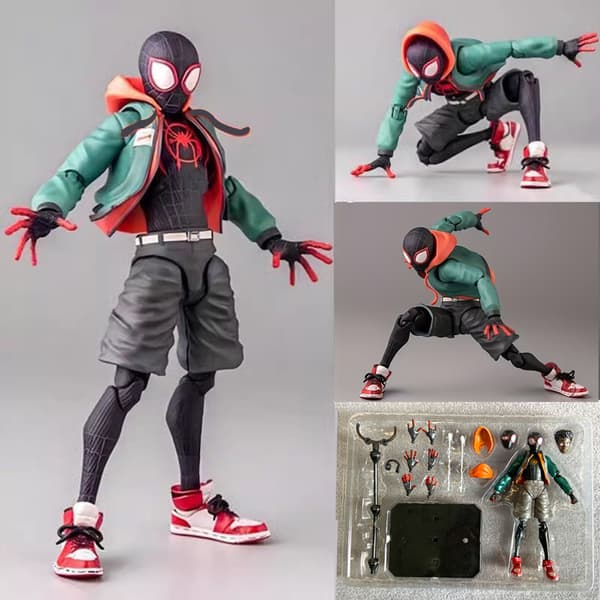 Threezero Spider-Man Across the Spider-Verse Miles Morales Hyper Articulated Figur Miles Stand