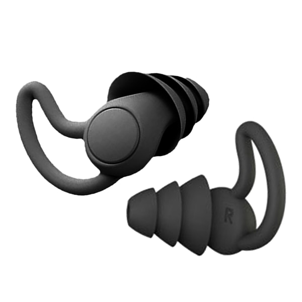 Sovende ørepropper støydempende lette paraplyformdesign støydempende ørepropper for hjemmekontor sovesal svart, 3 lag