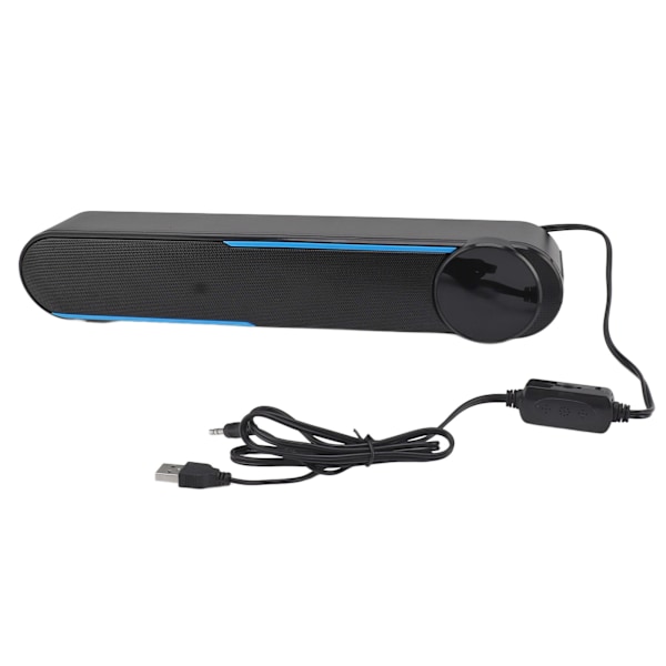 Kablet Soundbar Højttaler Touch Control HiFi Surround Sound Undgå magnetisk USB 2.0 Kablet Desktop Soundbar med LED-lys