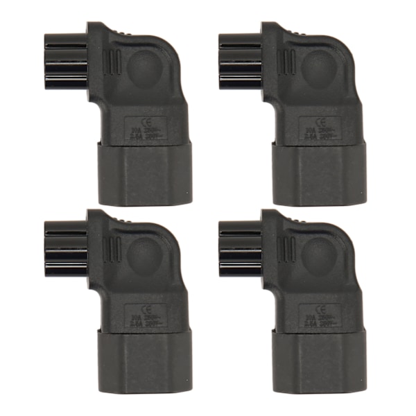 4 kpl IEC320 C14 - IEC320 C5 power 90 asteen oikea kulma IEC320 C14 uros - C5 naaras power 250 V