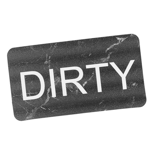 Magnetisk diskmaskin Dubbelsidig Ren Smutsig Ord Magnet Vattentät Anti Scratch DIY Kylskåpsmagnet för kök Marmor Svart till Vit