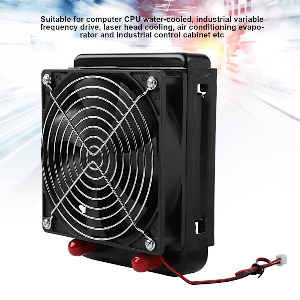 120MM Dator CPU Vattenkylning Kylare Heat Rad Radiator med fläkt 10 rör