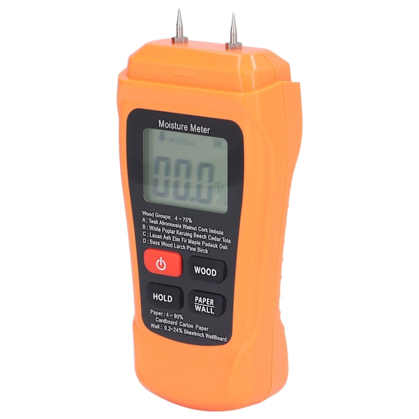 MT18 Digital fuktdetektor med bakgrundsbelyst LCD-display för träbyggnadsmaterial papper golv