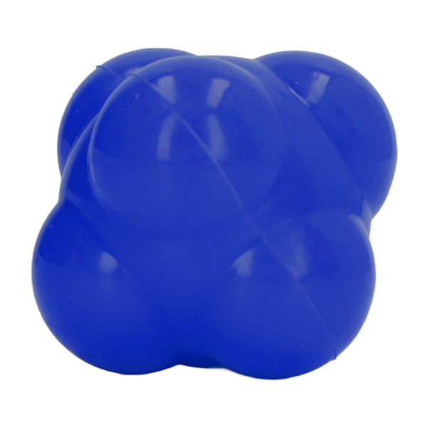 Reaktionsboll i Gummi, Ljus Färg, Hexagon, Reaktionsboll för Träning, Förbättrar Hand-Öga-Koordination, Agility, Blå
