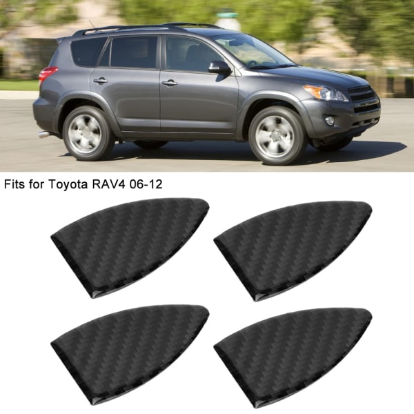4st kolfiber invändigt dörrhandtag skål klistermärken Trim passar för Toyota RAV4 06-12