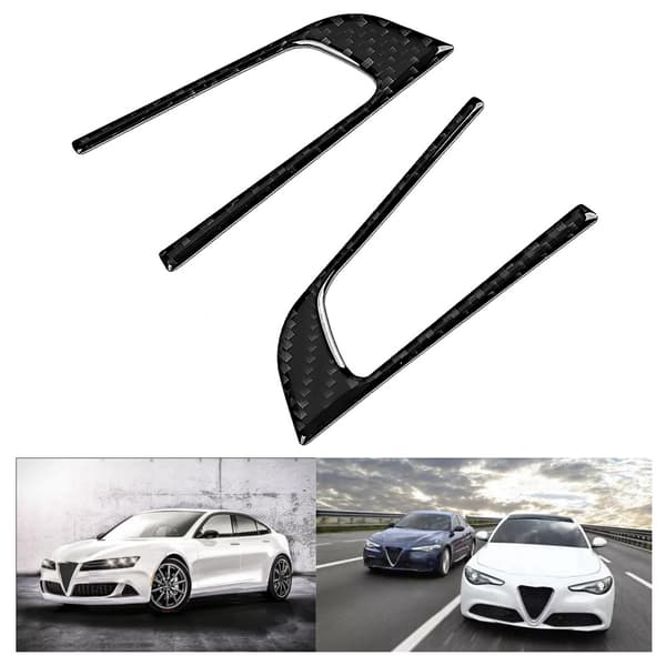 2 st Kolfiber Ratt Knappskydd Trim för Alfa Romeo Giulia 2017 2019
