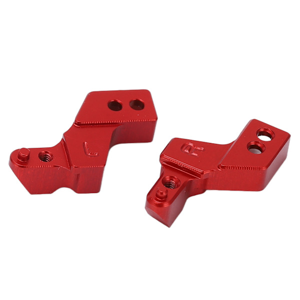 2 stk. Frontkofangerbeslag Aluminiumlegering Letvægts Frontfikseringssæder med Skruer Skruenøgle til AXIAL SCX24 1/24 RC Bil Rød