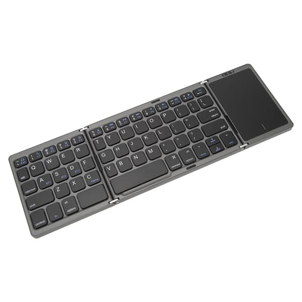 Sammenfoldeligt Bluetooth-tastatur bærbart trådløst foldetastatur med touchpad til Windows til Android