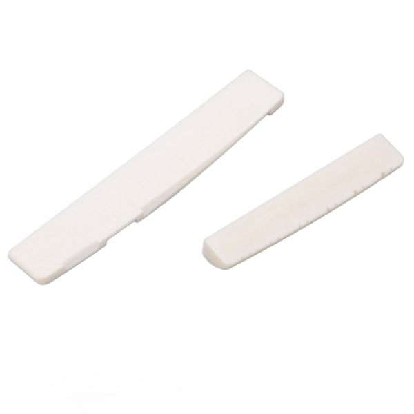 Gitarmuttersett Ox Bone Slotted Bridge Sadel Erstatning for 12-strengs akustiske gitarer