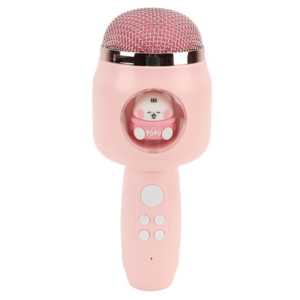 Sød børnemikrofon trådløs Bluetooth dejlig husholdning håndholdt mikrofon til fest pink