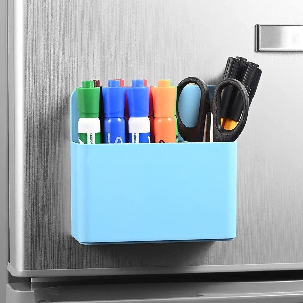 Magnetisk pennhållare, 4 delar Magnetisk förvaringslåda Magnetisk pennhållare Whiteboard pennhållare för kylskåp, kontor, skolor, 2 storlekar