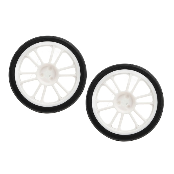 2kpl RC Racing Tire muovinen pyörän napa ja kumirengas ZD Racingille 1/16 16426 S16 EX16 mustavalkoinen