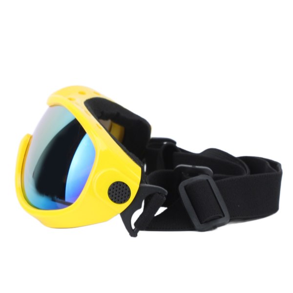 UV-beskyttelse kæledyrsbriller PVC og pc Justerbare stærk slagfaste hundesolbriller til kæledyrshund Kat Gul