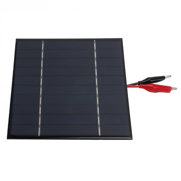 2.5W 5V Mini Solcellepanel Poly Mini Solcellepanel Modul DIY Solcelle Epoksy Panel + Tigerklemme