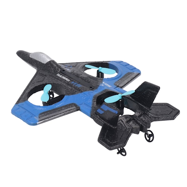 RC-drone Kannettava EPP-kaukosäädöllä varustettu lentokone värikkäillä LED-valoilla ja varapropeleilla lapsille lelulahjaksi sininen kolme akkua
