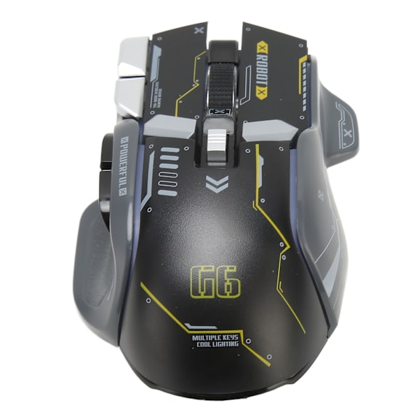 Gaming Mus 2.4G Trådløs Bluetooth 3 Tilstande 5 Justerbar DPI Spilmus med 11 RGB Lys til Windows til Android til IOS Sort