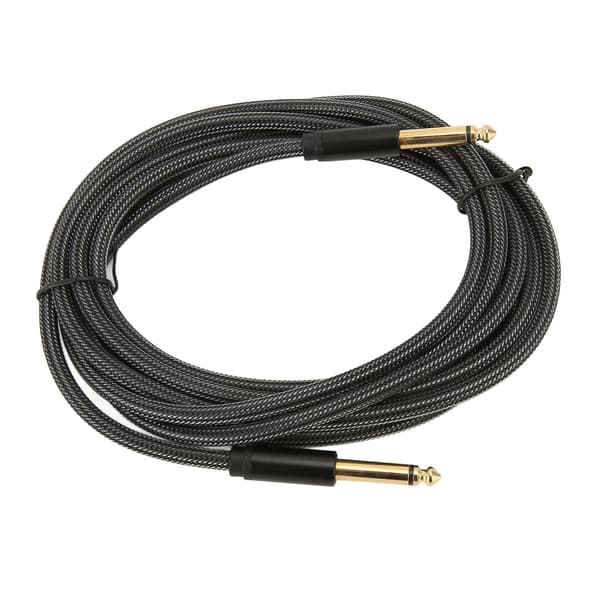 Gitarrkabel Professionell 1/4 tum 6,35 mm hane Nylonflätad instrumentförstärkarkabel för bas, keyboards, högtalare 3m / 9.8ft