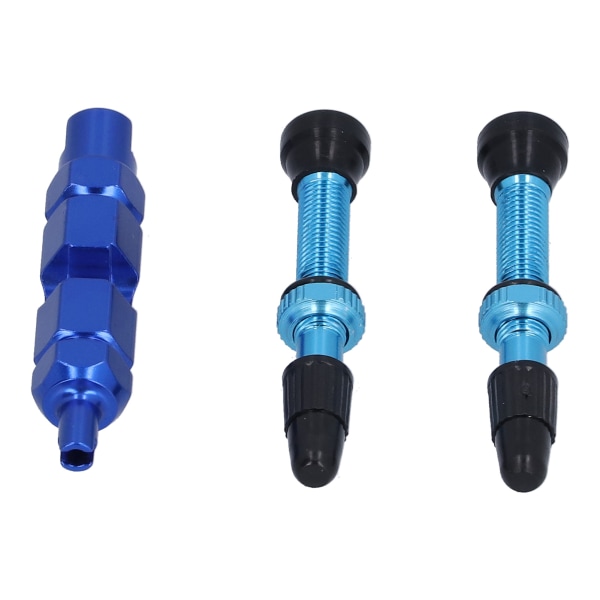 1,6 tommer slangeløs ventilstamme fransk type messing aftagelig til landevejscykler Mountainbikes Blå