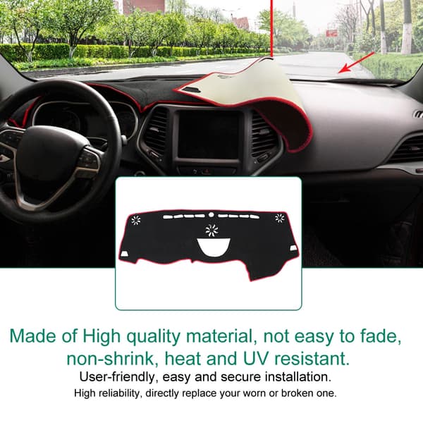 Jeep Cherokee 2014-2018 Dashbord Antirefleks Matte Deksel Pad