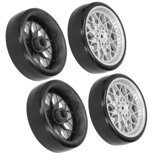 4st fjärrkontroll bil metallaxel däckset set för WPL D12 Micro Truck Model Carsilver