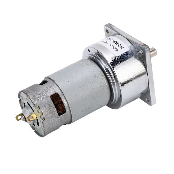 Vaihteistomoottori DC 24V 3.8A Nopeudenvaihde Itselukittuva Kääntyvä Madonvaihteinen Moottori Koneelle 100RPM 9.6KG·FCM