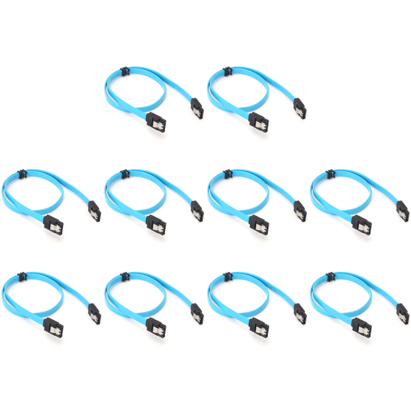 10st seriell ATA-kabel Hårddisk Datakabel seriell ATA3.0-adapter för SSD CD-drivrutin CD WriterBlue