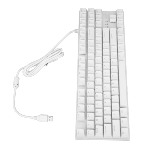 87 nøkler Mekanisk tastatur Blå bryter Ergonomisk design Responsivt profesjonelt kablet spilltastatur for bærbar PC