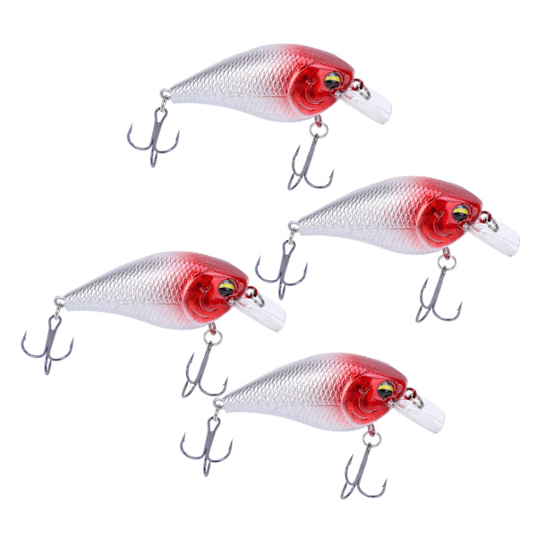 4st Artificiell Simulering Plast Minnow Crank Rock Lure Bete Fisketillbehör3#