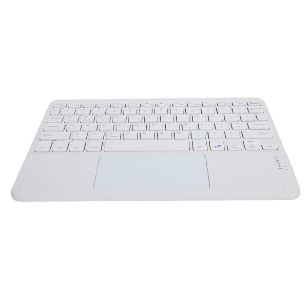 Trådløst Bluetooth-tastatur Touch Multi Function Eksternt computertilbehør Firkantet hætte 10in Hvid